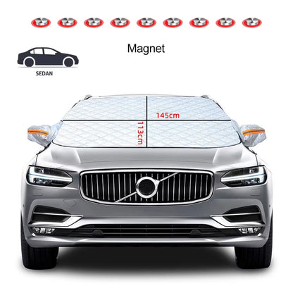 Magnetic Car Snow Ice Protector Window Windshield Sun Shade Front Rear Windshield Block Cover Visor with 9 Magnets Universal