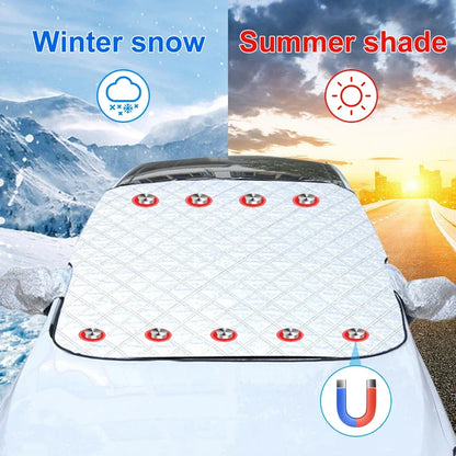 Magnetic Car Snow Ice Protector Window Windshield Sun Shade Front Rear Windshield Block Cover Visor with 9 Magnets Universal