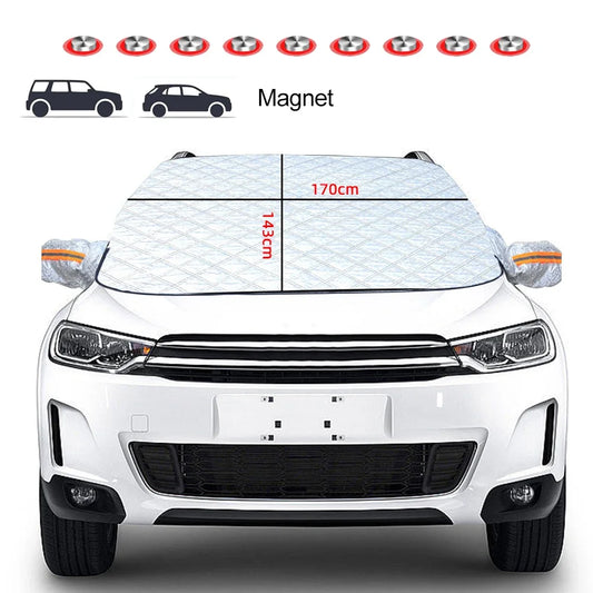 Magnetic Car Snow Ice Protector Window Windshield Sun Shade Front Rear Windshield Block Cover Visor with 9 Magnets Universal